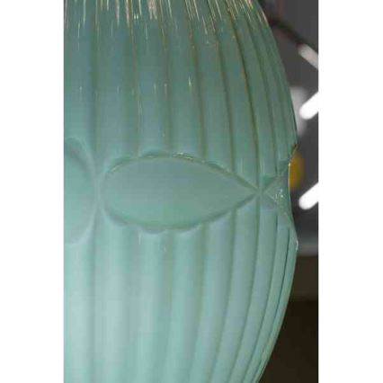 Ljuskrona med upphängningsrem ELLIPTIC 1xE27/11W/230V grön