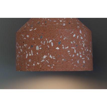 Ljuskrona med upphängningsrem RESIN 1xE27/11W/230V rosa/svart
