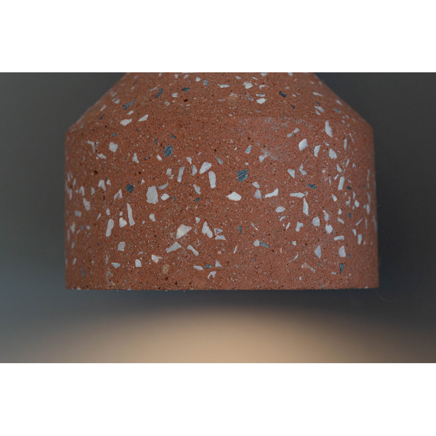 Ljuskrona med upphängningsrem RESIN 1xE27/11W/230V rosa/svart