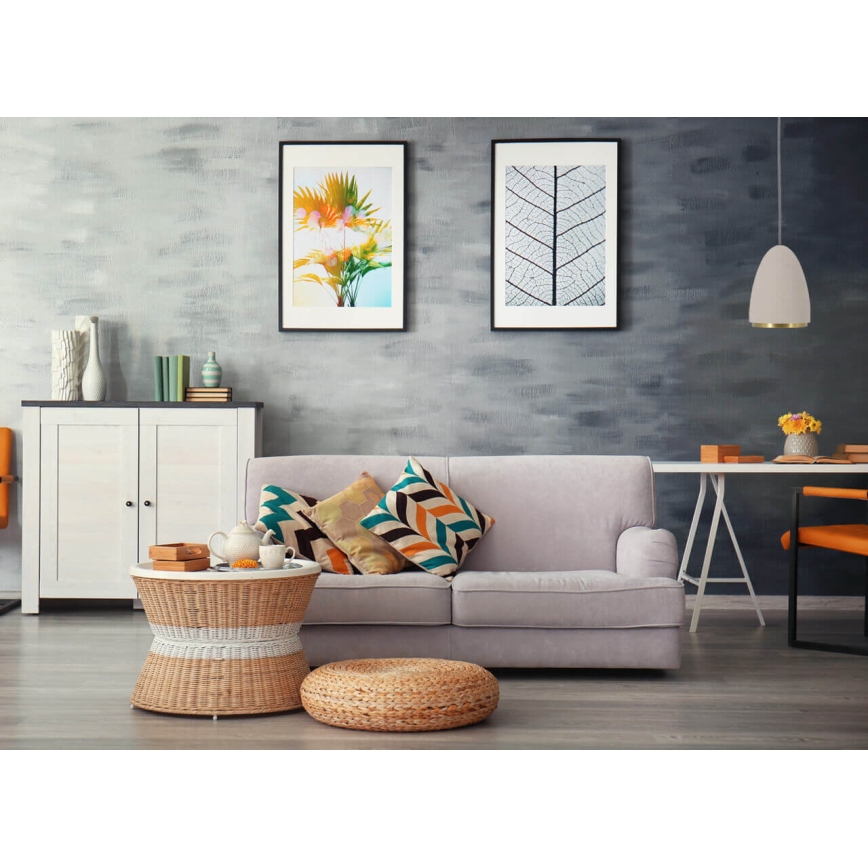 Ljuskrona med upphängningsrem CONCRETE 1xGU10/5W/230V grå/gyllene
