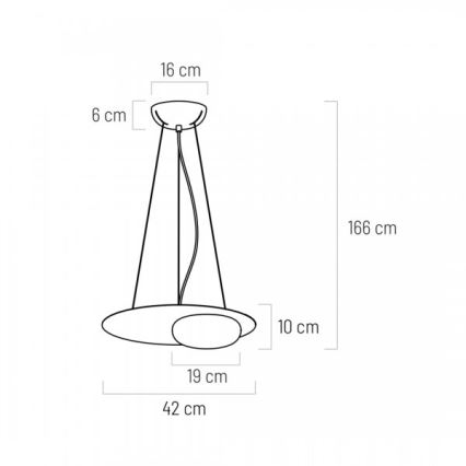 LED med upphängningsrem PETIT LED/12W/230V svart