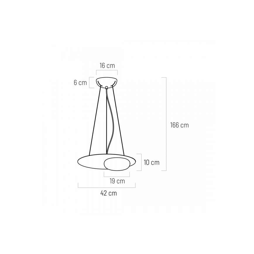 LED med upphängningsrem PETIT LED/12W/230V svart