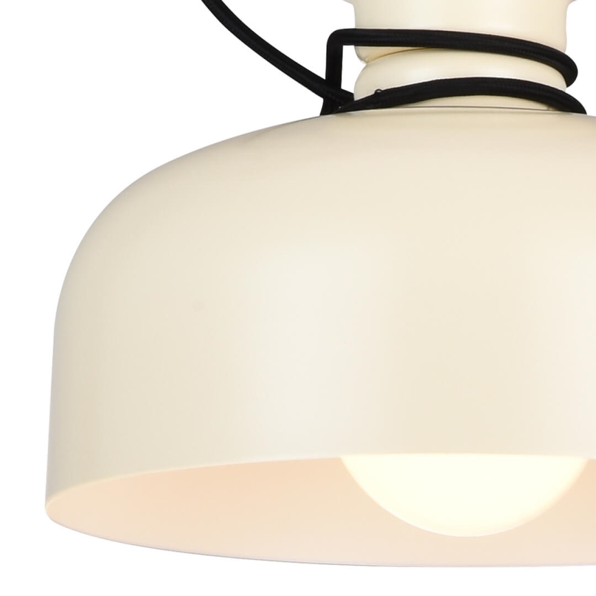 Ljuskrona med upphängningsrem ABEL 2xE27/11W/230V diameter 28 cm grädde