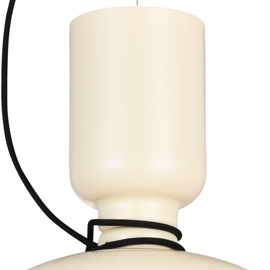 Ljuskrona med upphängningsrem ABEL 2xE27/11W/230V diameter 28 cm grädde