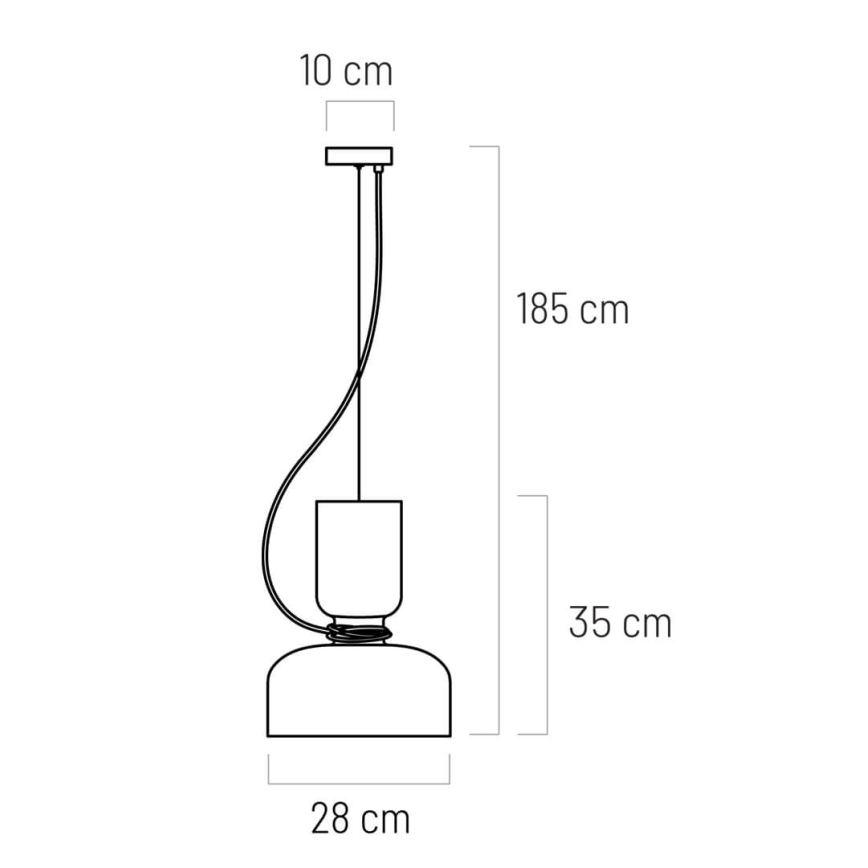 Ljuskrona med upphängningsrem ABEL 2xE27/11W/230V diameter 28 cm grädde