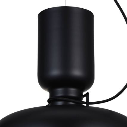 Ljuskrona med upphängningsrem ABEL 2xE27/11W/230V diameter 28 cm svart