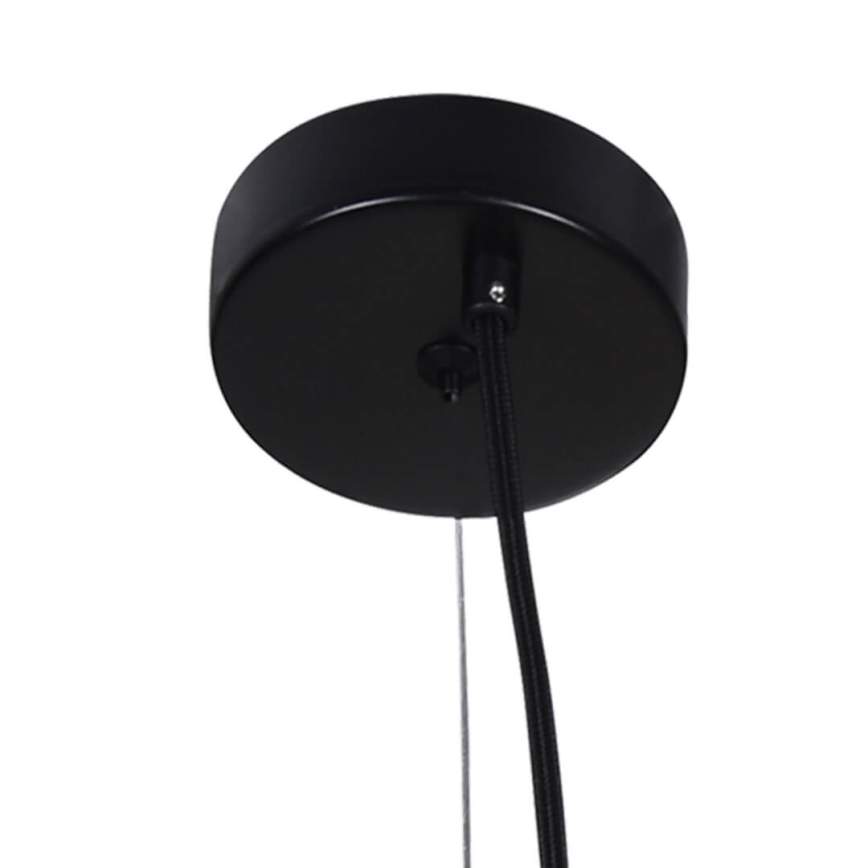 Ljuskrona med upphängningsrem ABEL 2xE27/11W/230V diameter 28 cm svart