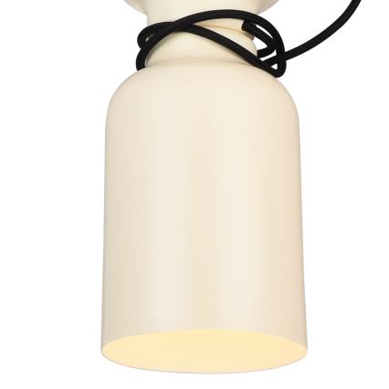 Ljuskrona med upphängningsrem ABEL 2xE27/11W/230V diameter 13 cm grädde