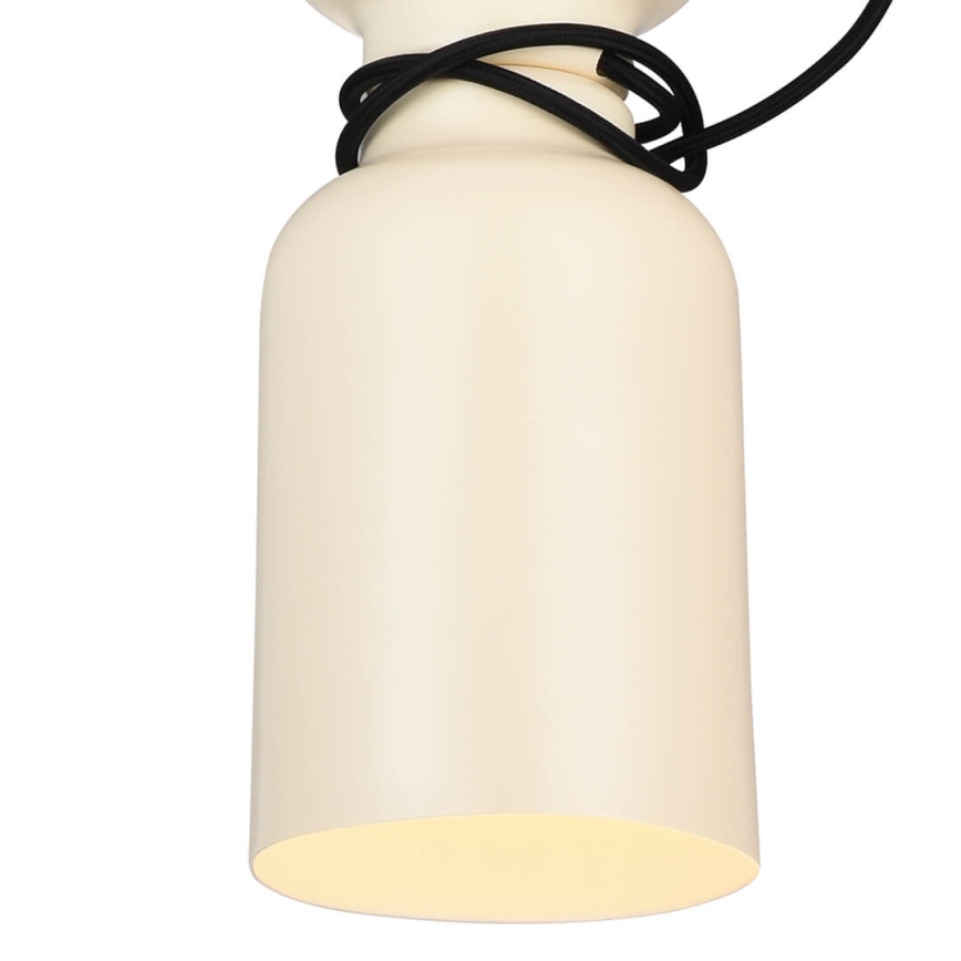 Ljuskrona med upphängningsrem ABEL 2xE27/11W/230V diameter 13 cm grädde