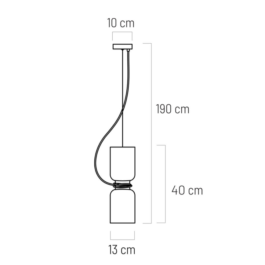 Ljuskrona med upphängningsrem ABEL 2xE27/11W/230V diameter 13 cm grädde