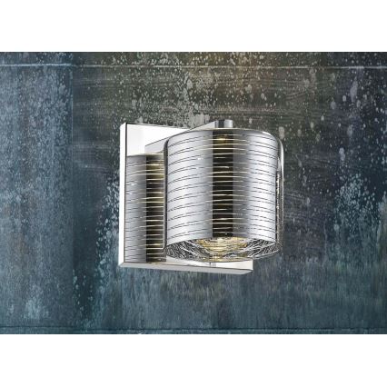 Vägglampa 1xG9/3W/230V skinande krom