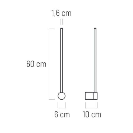  LED väggbelysning LED/7W/230V svart