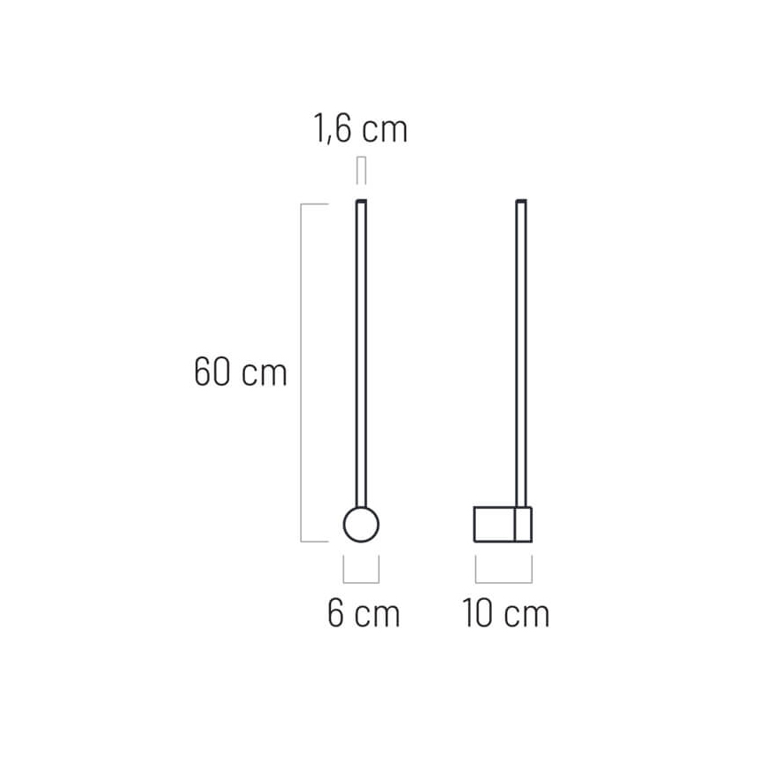  LED väggbelysning LED/7W/230V svart