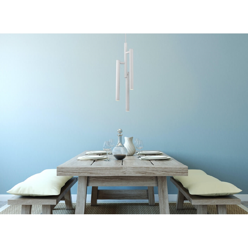 LED med upphängningsrem TUBULAR 3xLED/5W/230V vit