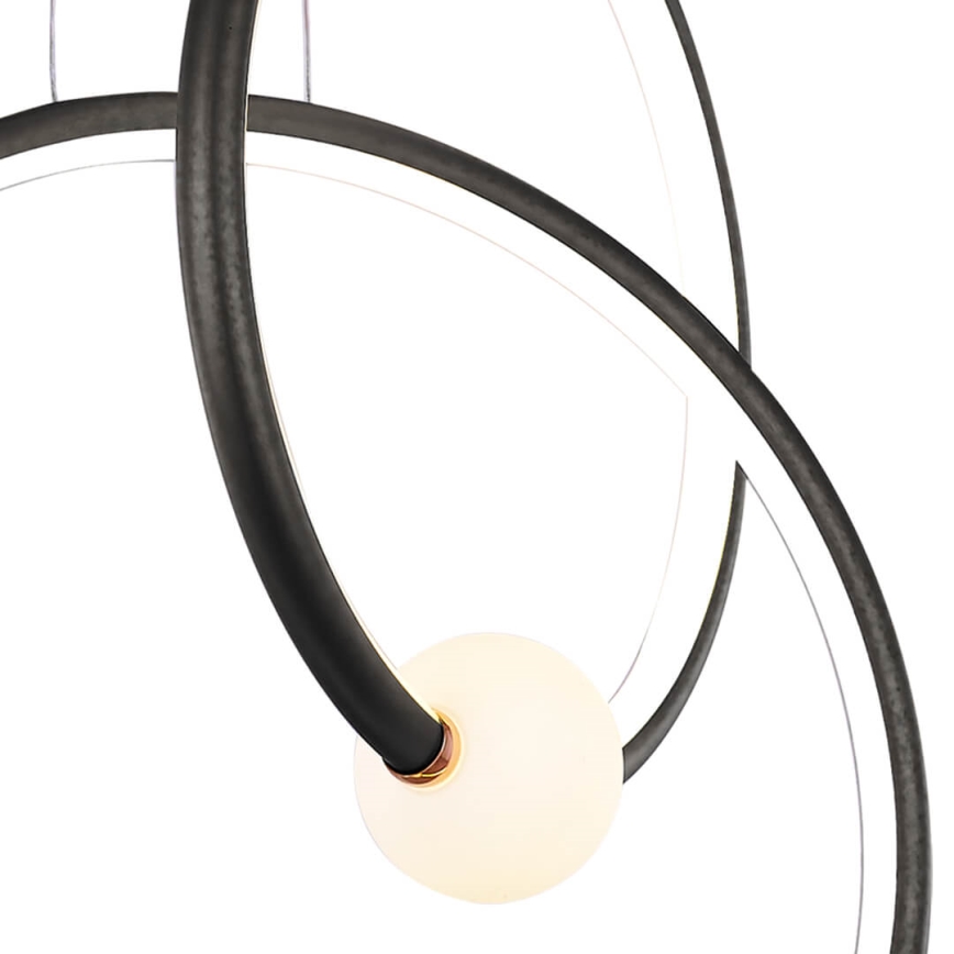 LED Dimbart taklampa LIV LED/50W/230V svart + fjärrkontroll