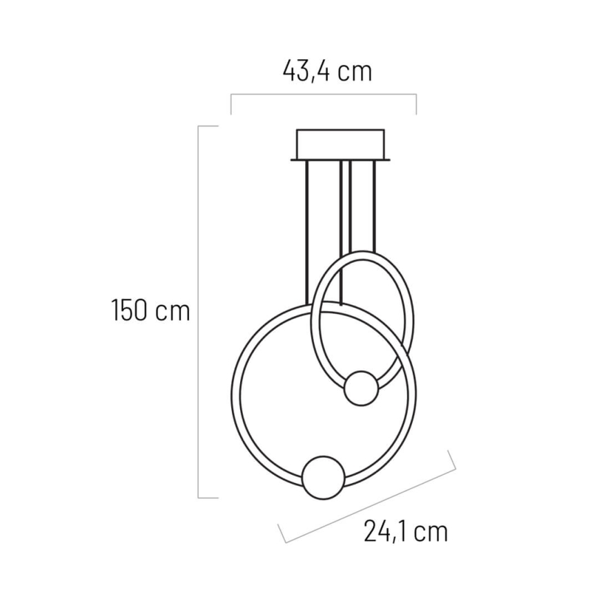 LED Dimbart taklampa LIV LED/50W/230V svart + fjärrkontroll
