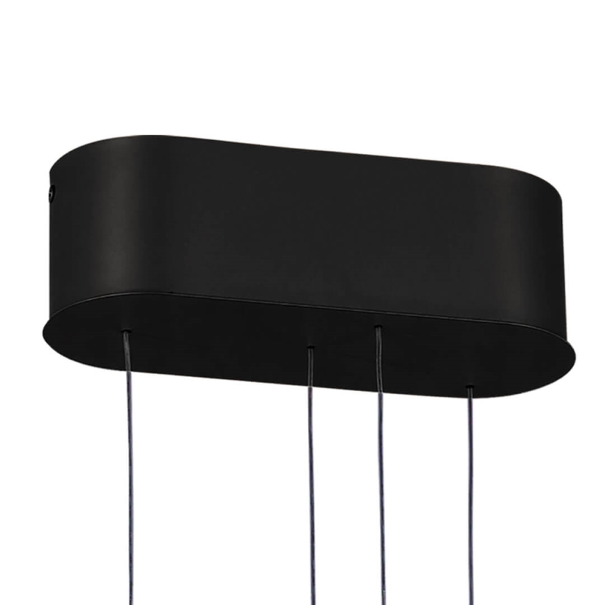 LED ljusreglerad ljuskrona på snöre LIV LED/50W/230V svart + fjärrkontroll