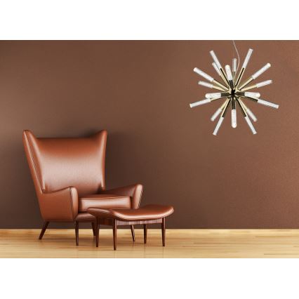 LED-lampa på kabel EIRENE 18xLED/5W/230V guld