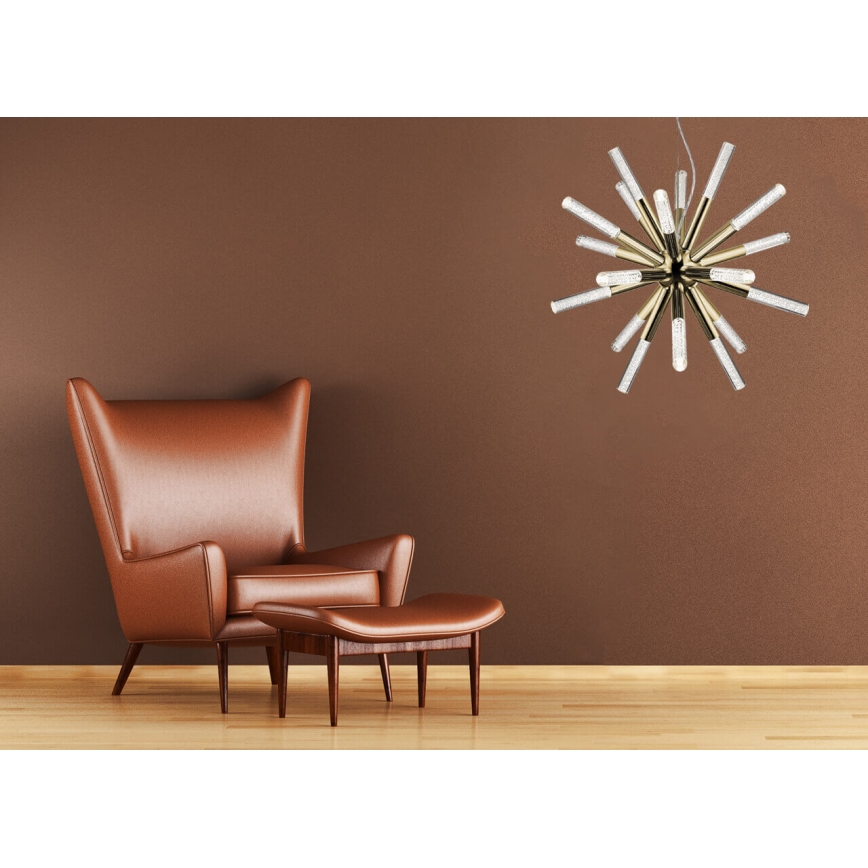 LED-lampa på kabel EIRENE 18xLED/5W/230V guld