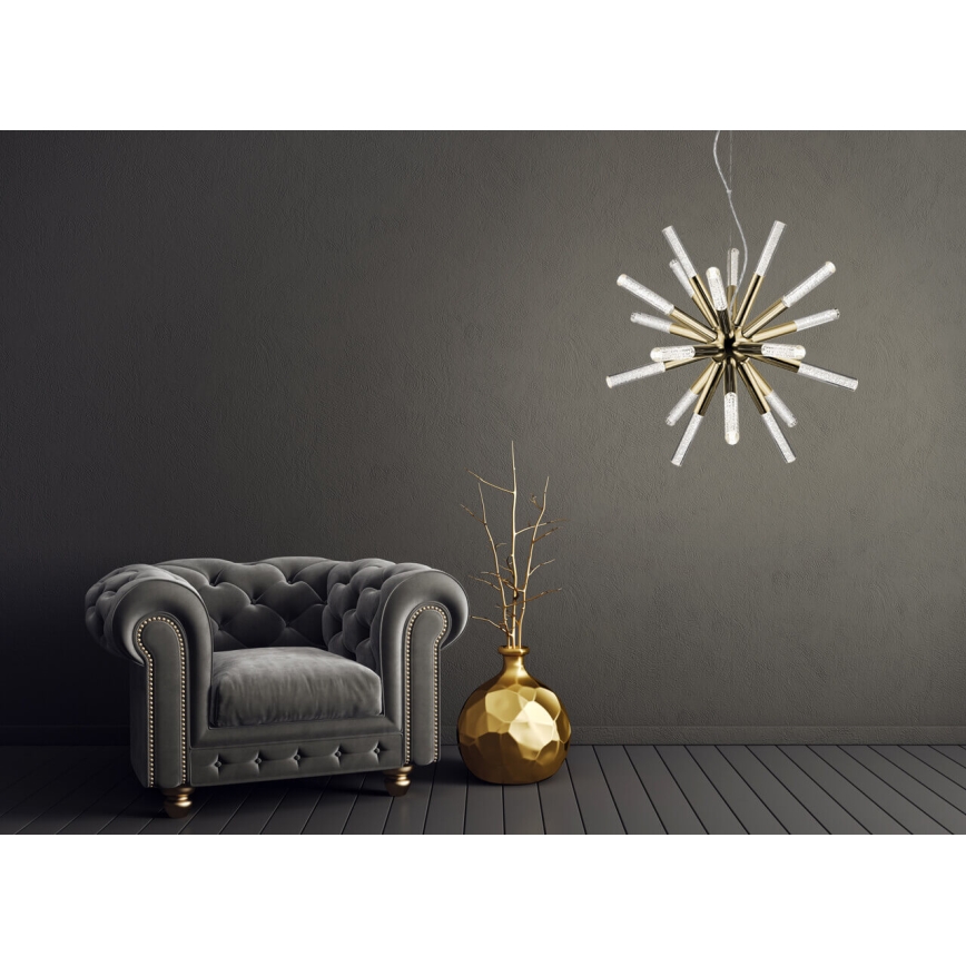 LED-lampa på kabel EIRENE 18xLED/5W/230V guld