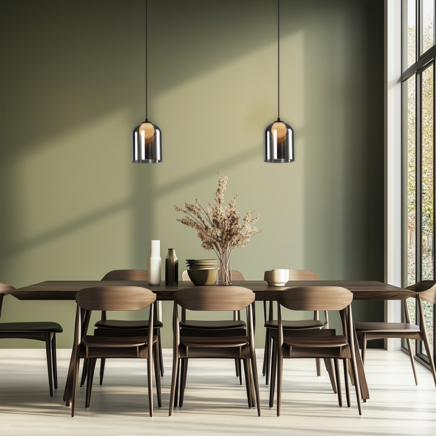 KLEA hänglampa 1xG9/15W/230V rök svart