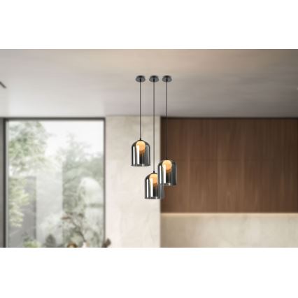 KLEA hänglampa 1xG9/15W/230V rök svart