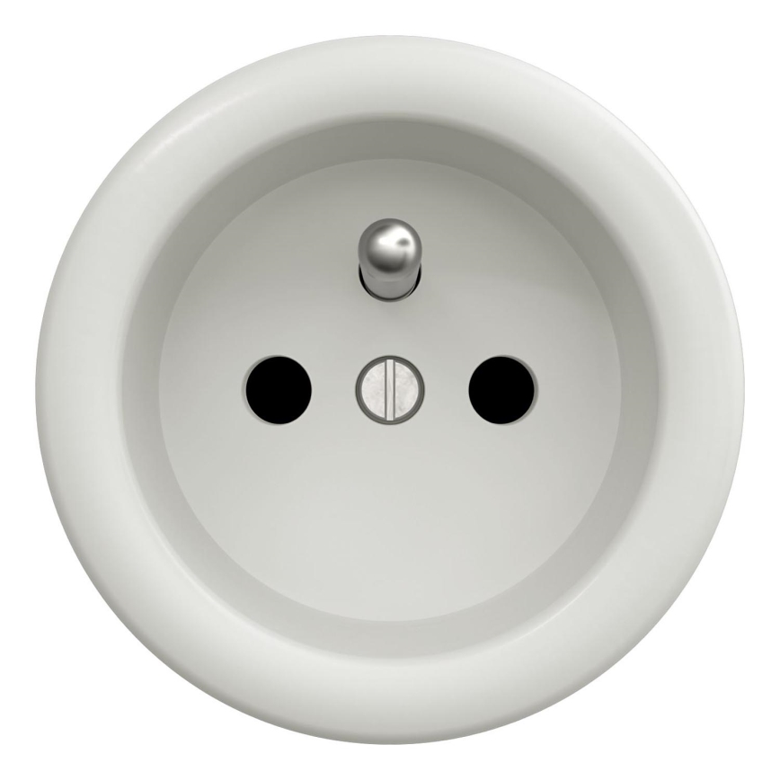 Kliklap - Gammaldags uttag 230V vit