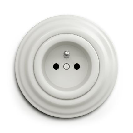 Kliklap - Gammaldags uttag 230V vit