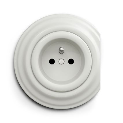 Kliklap - Gammaldags uttag 230V vit