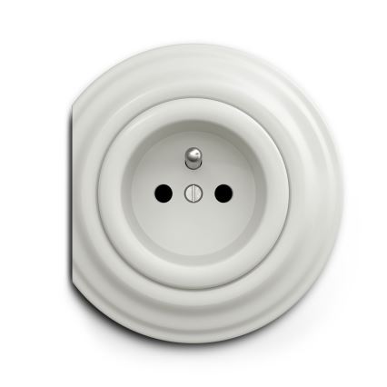 Kliklap - Gammaldags uttag 230V vit