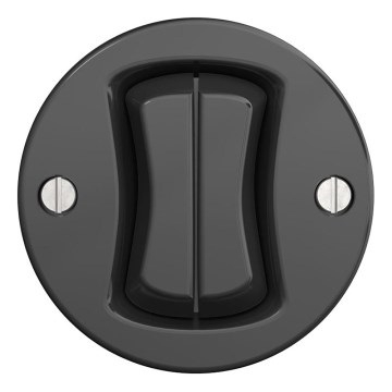 Kliklap - Retro dubbel strömbrytare utan ram, antracit