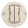 Kliklap - Retro dubbel tryckknappsbrytare utan ram, beige
