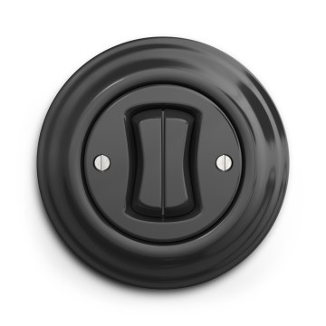 Kliklap - Retro dubbelknapp med ram antracit