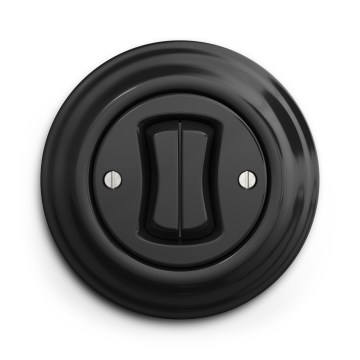 Kliklap - Retro dubbelknapp med svart ram