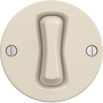 Kliklap - Retro korskopplad strömbrytare utan ram nr. 7 beige