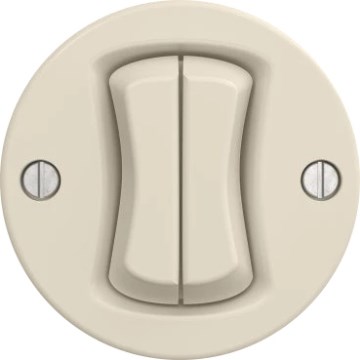 Kliklap - Retro seriebrytare utan ram nr. 5 beige