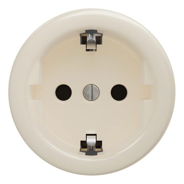 Kliklap - Retro vägguttag för hemmet utan ram SCHUKO 230V/16A beige