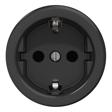 Kliklap - Retro vägguttag utan ram, SCHUKO 230V/16A, svart