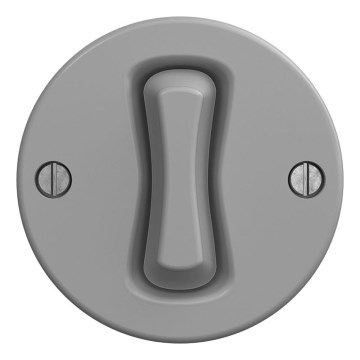 Kliklap - Retroknapp utan ram, grå