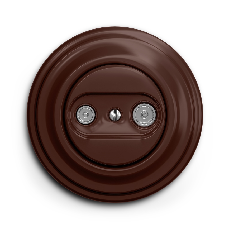 Kliklap - Vintage-abonnentuttag TV+R (continuous) brun