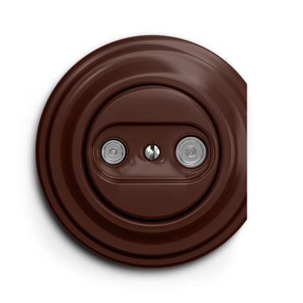 Kliklap - Vintage-abonnentuttag TV+R (continuous) brun