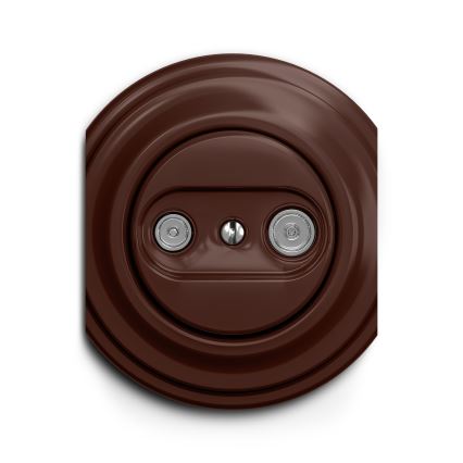 Kliklap - Vintage-abonnentuttag TV+R (continuous) brun
