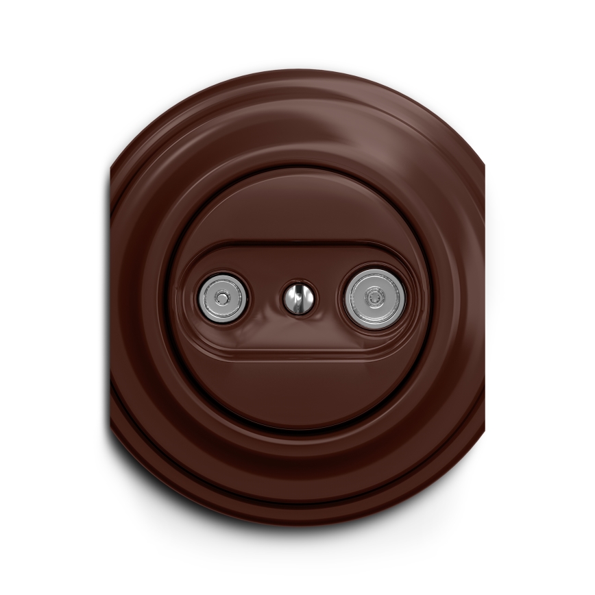 Kliklap - Vintage-abonnentuttag TV+R (continuous) brun