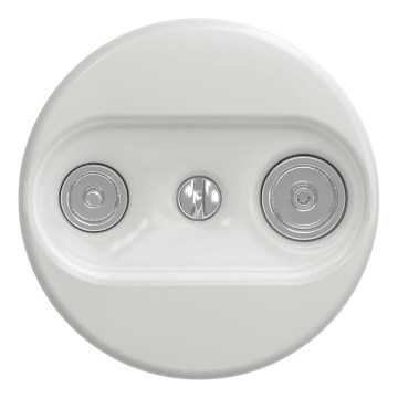 Kliklap - Vintage-abonnentuttag TV+R (continuous) utan ram vit