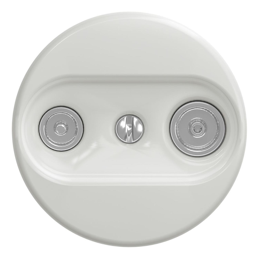 Kliklap - Vintage-abonnentuttag TV+R (continuous) vit