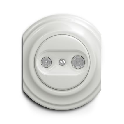 Kliklap - Vintage-abonnentuttag TV+R (continuous) vit