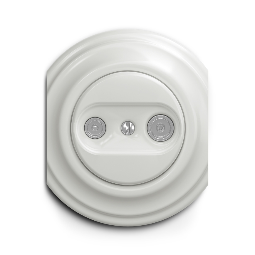 Kliklap - Vintage-abonnentuttag TV+R (continuous) vit