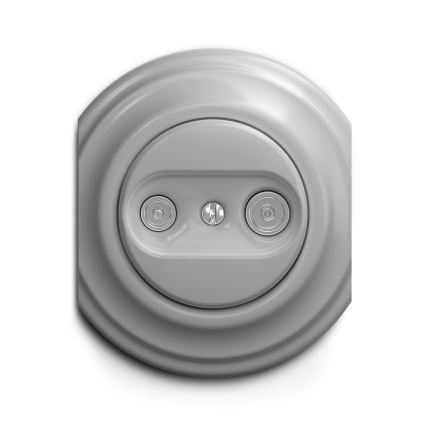 Kliklap - Vintage-abonnentuttag TV+R (terminal) grå