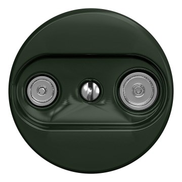 Kliklap - Vintage-abonnentuttag TV+R (terminal) utan ram grön