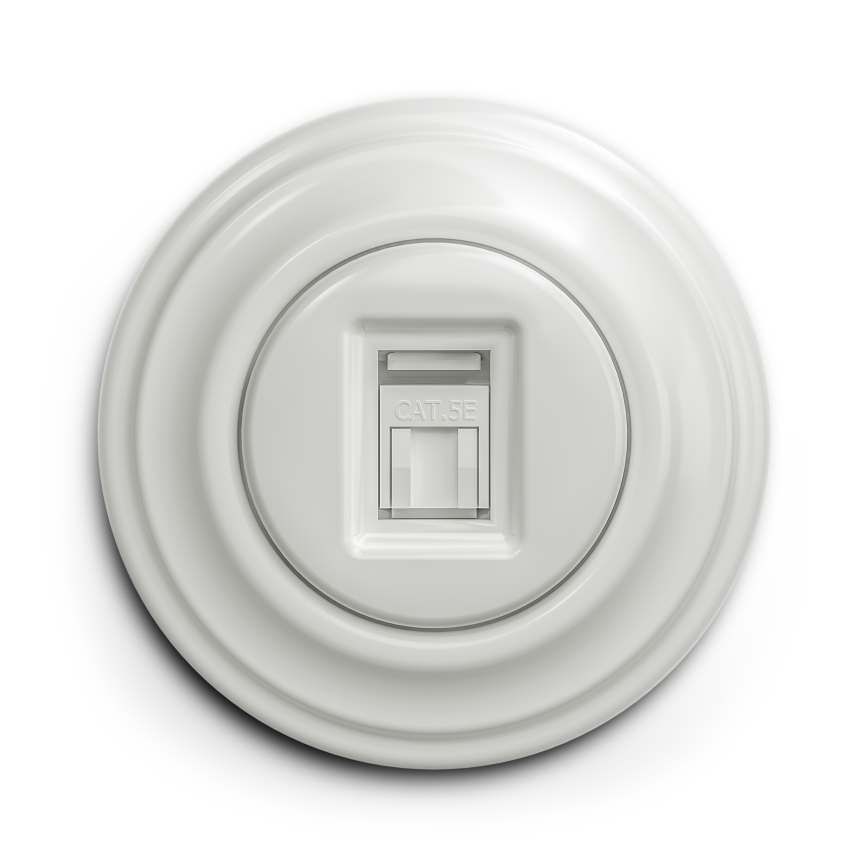 Kliklap - Vintage-datauttag vit